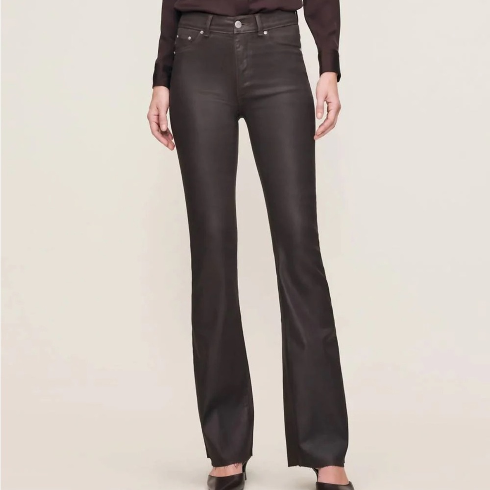 DL1961 Bridget Boot Jeans In Coated Dark Mocha
